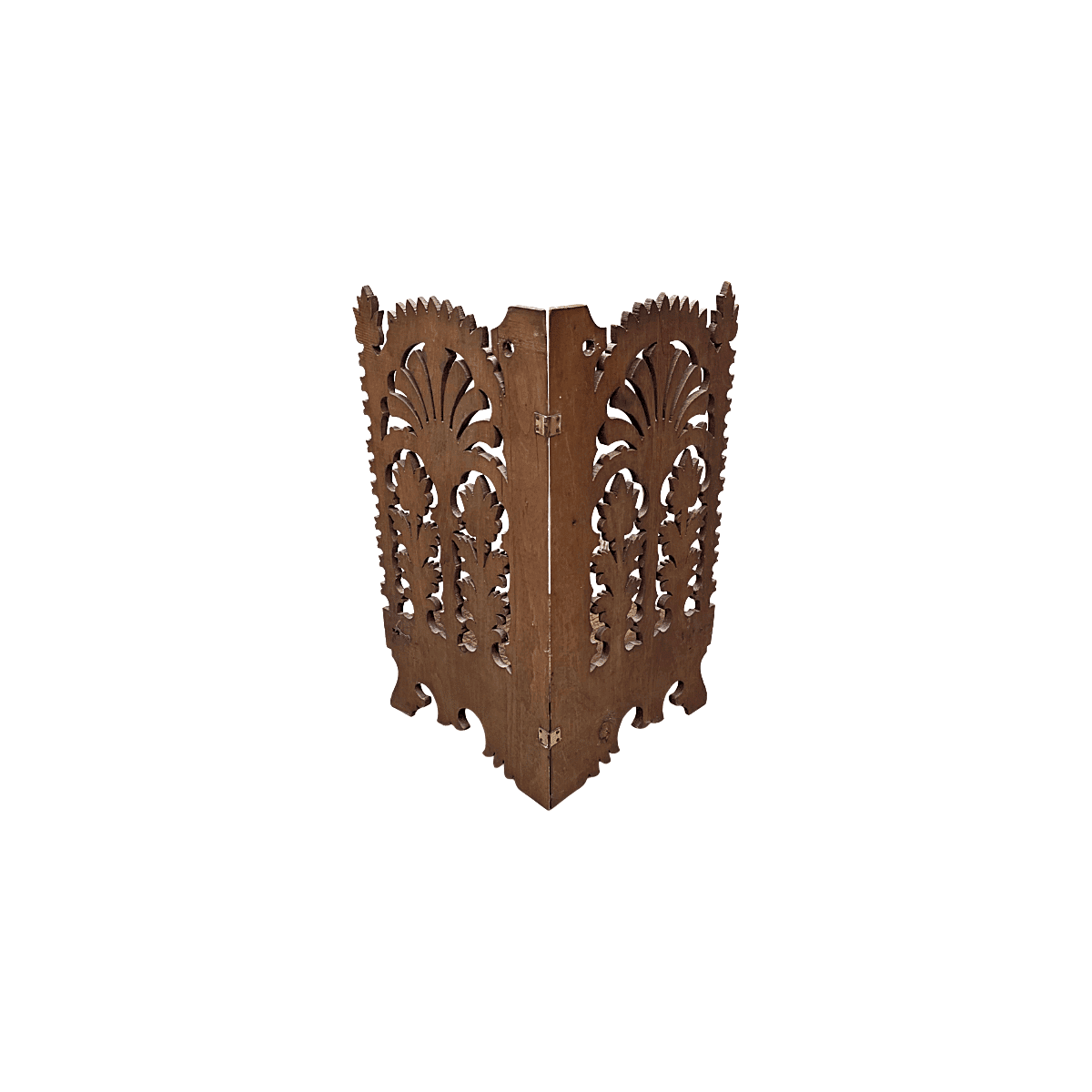 Antique French Walnut Corner Wall Console, late 1800s