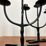 Brutalist wrought iron candlesticks from the 60s