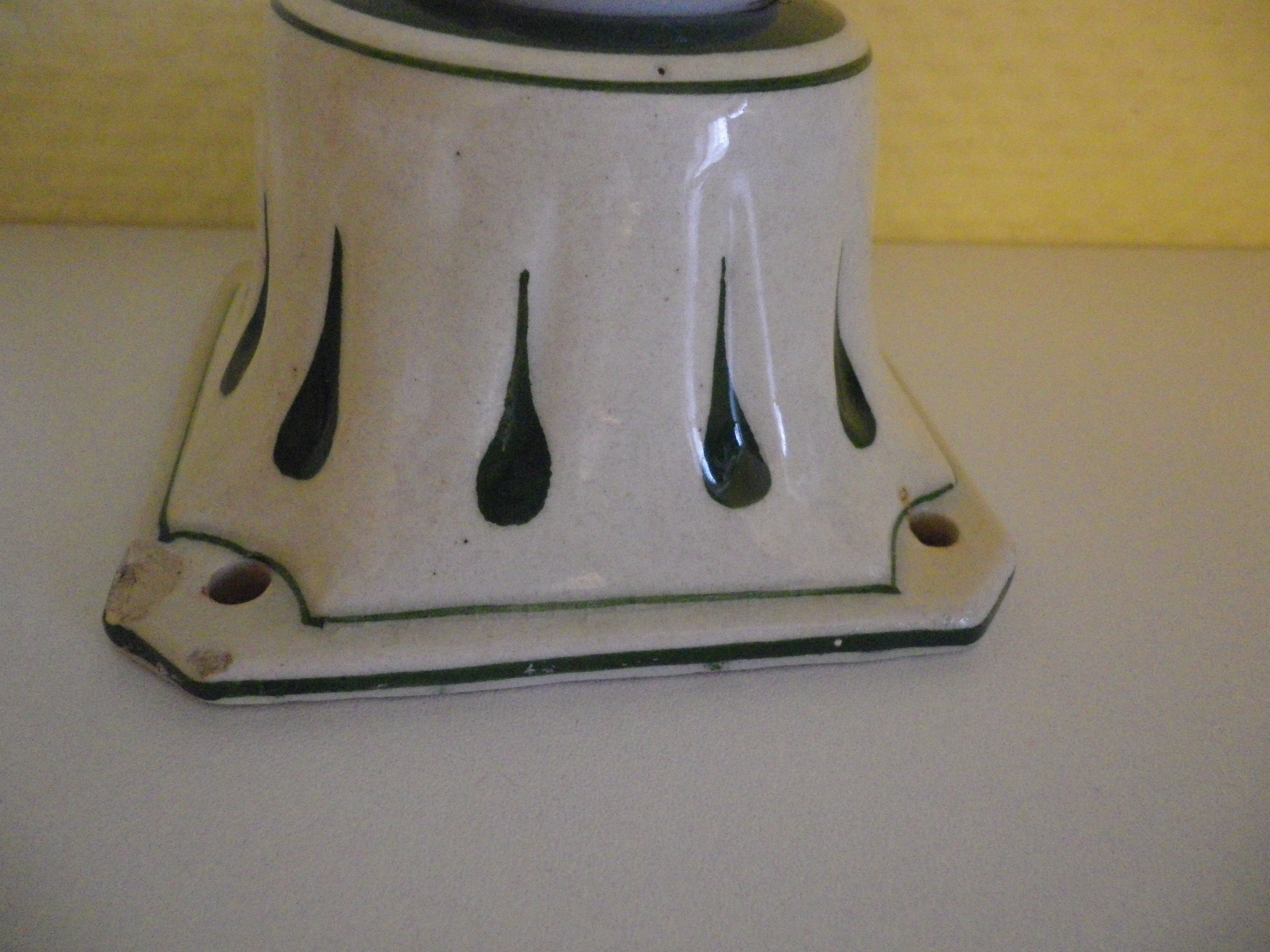 Wall lamps called "hooks" art deco, glazed porcelain, 1920s/1940s