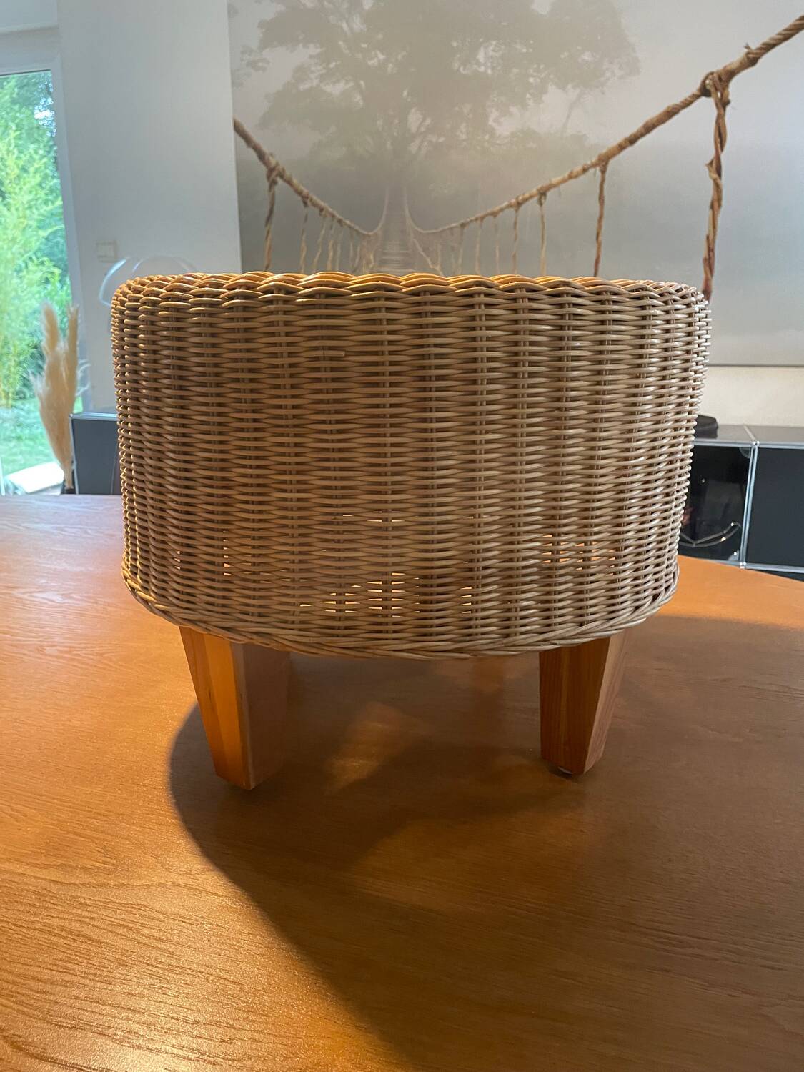 IKEA Dalby rattan stool