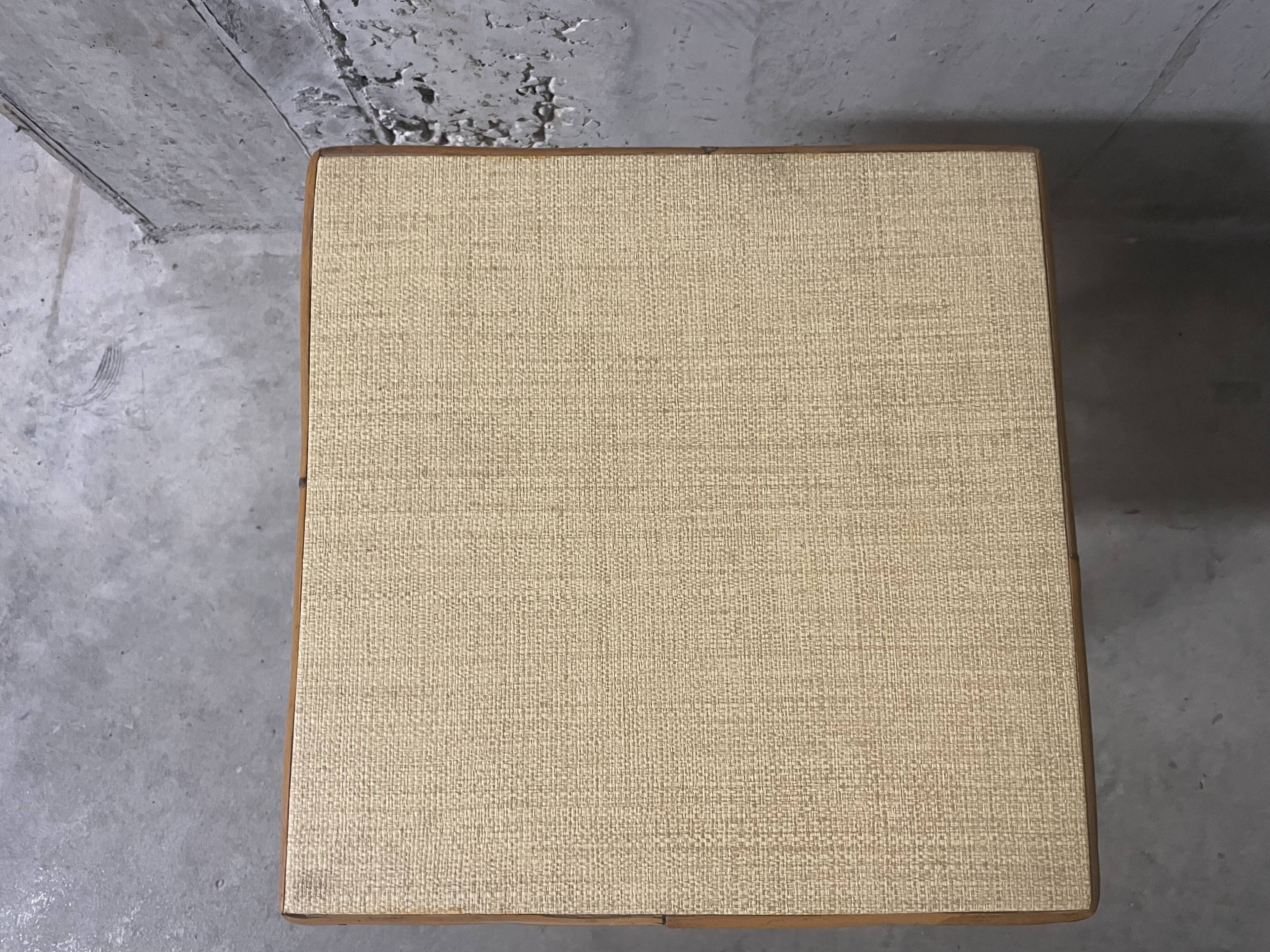 1960s rattan side table