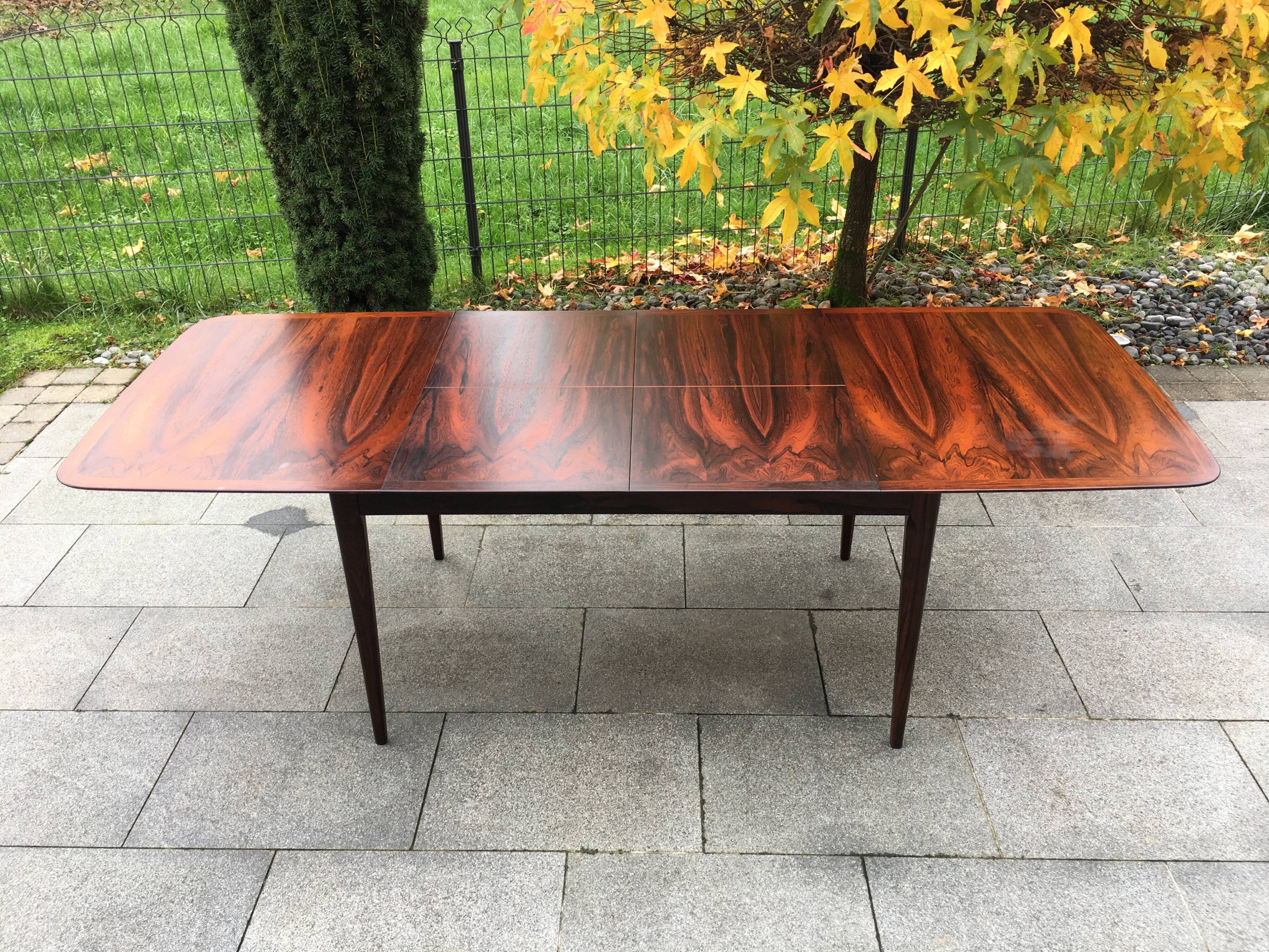 Rosewood dining table lübke 60s
