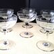 6 Vintage Ground Glass Champagne Glasses