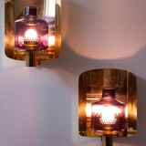 Pair of sconces wall lamp by Hans-Agne Jakobsson model V-222, Sweden