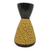 Vase céramique Ray Camart jaune et noir