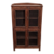 Old wooden glazed cabinet with four doors