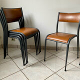 2 original vintage 1960s Mullca 510 adult school chairs