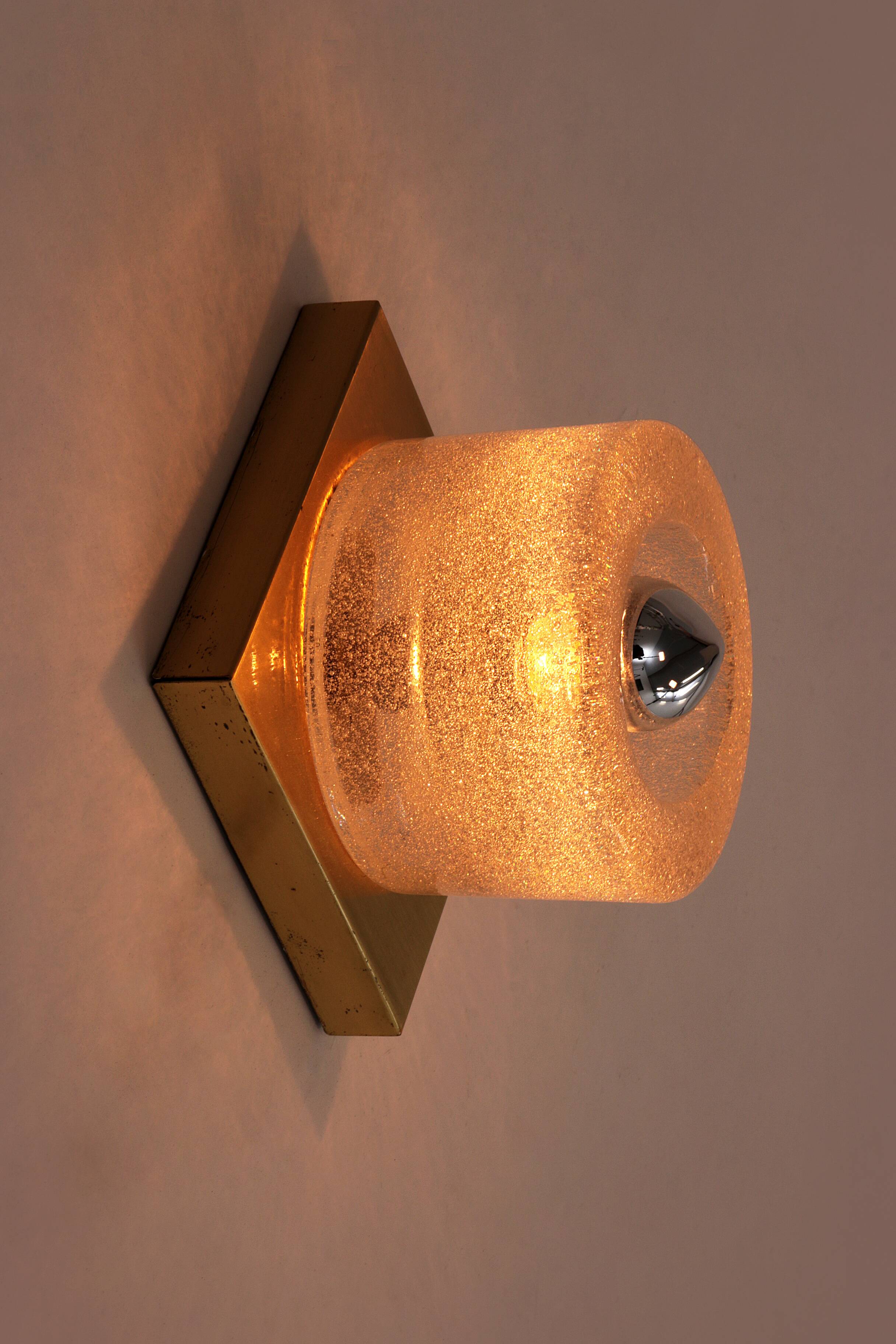 Peill & Putzler Cube Wall Lamp Ice Glass - Vintage Space Design