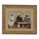 Huile sur panneau suédoise "Trois chiffres", Gösta Sundvall