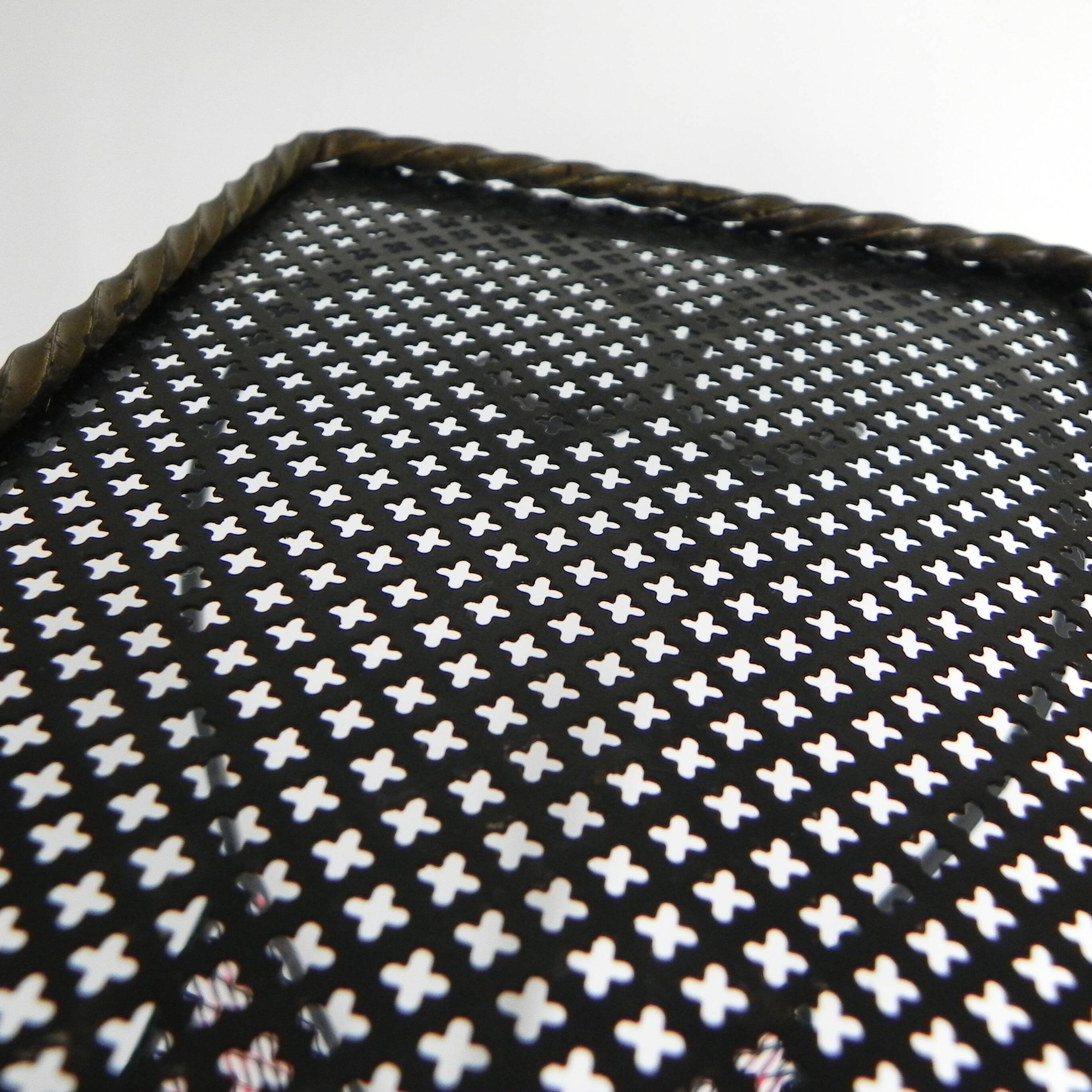 Vintage steel side table with magazine rack, 1950s.