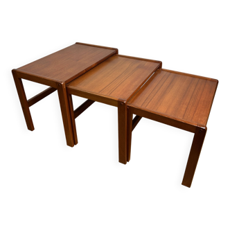 Mid-Century Retro Vintage Teak Nest of Tables – Made in Denmark by A/S Moge
