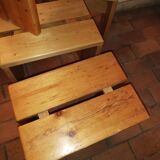 Series of 5 stools by Charlotte Perriand les Arcs