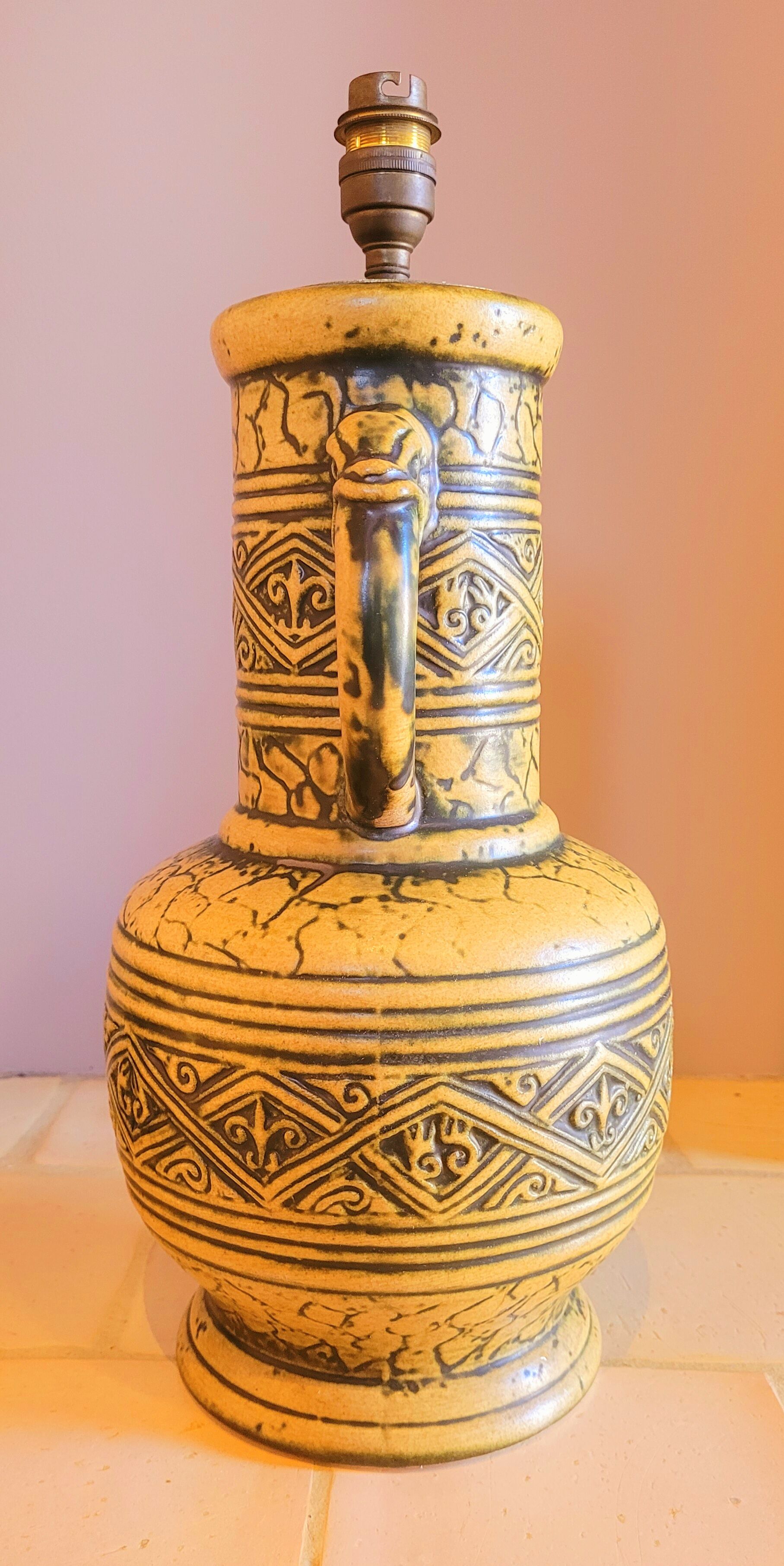 Vintage ceramic lamp foot Jasba 50s 60s