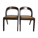 Pair of Baumann canne gondole chairs