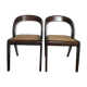 Paire de chaises Gondoles cannées Baumann