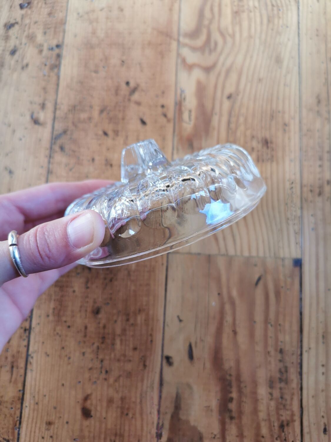 Vintage glass candy box from Reims