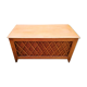 Chest in wood and rattan braided 1960's
