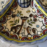 Hand painted ceramic serving display stand with 6 compartments