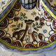 Hand painted ceramic serving display stand with 6 compartments