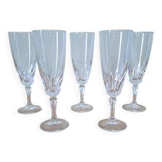5 crystal stemmed glasses