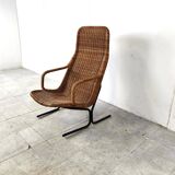 Mid-Century Wicker lounge chair by Dirk Van Sliedrecht, 1960's, Netherlands