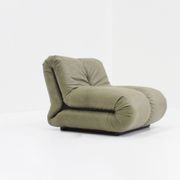 Pagru leather lounge chairs Claudio Vagnoni 1P Italy 1971