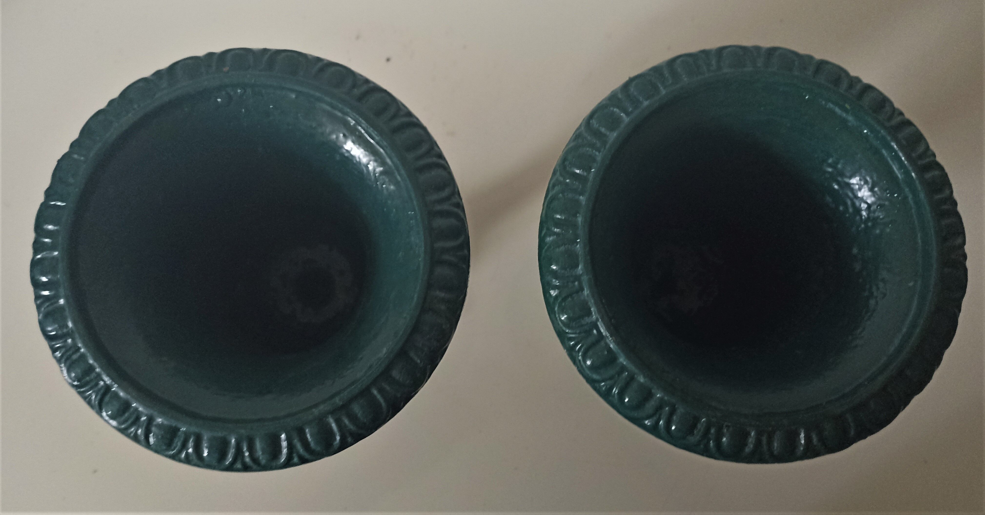 Paire de médicis verts 22,5 cm