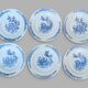 6 flat plates Clairefontaine model Louis XV