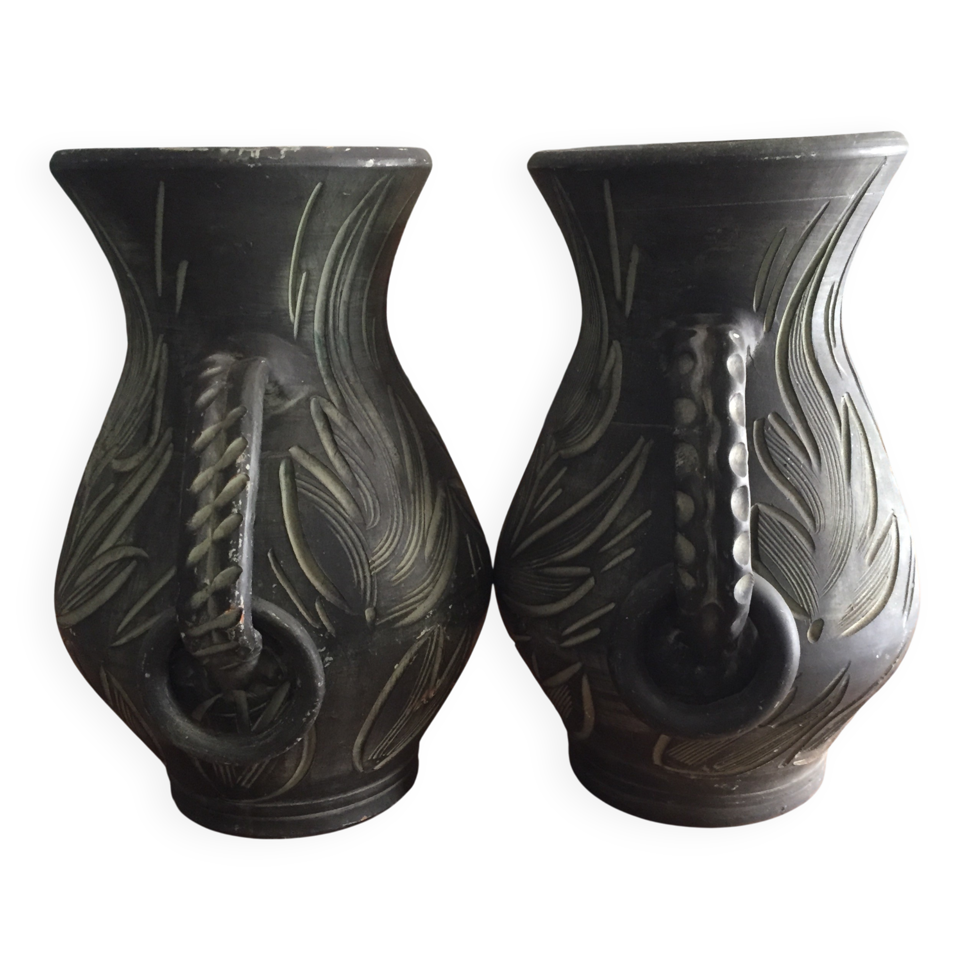 Pair of large Mid-Century floor vases – Ceramics La Bisbal, Figueras