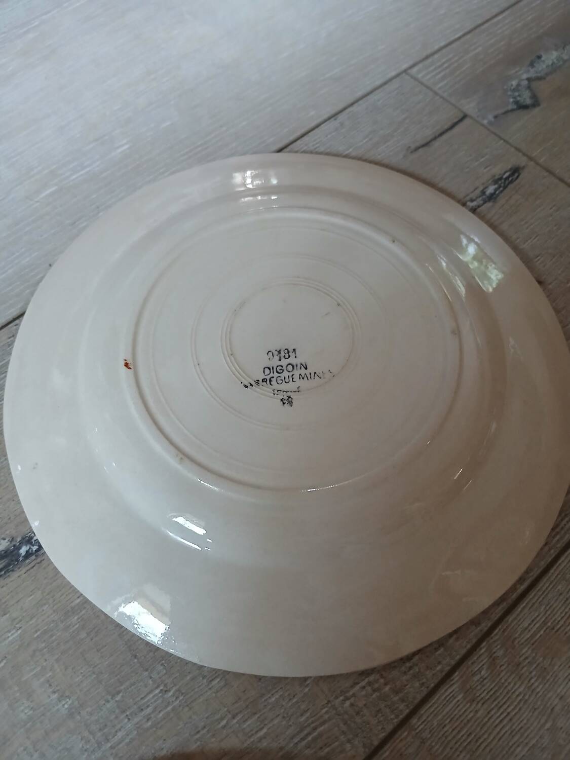 6 Digoin and Sarreguemines dessert plates