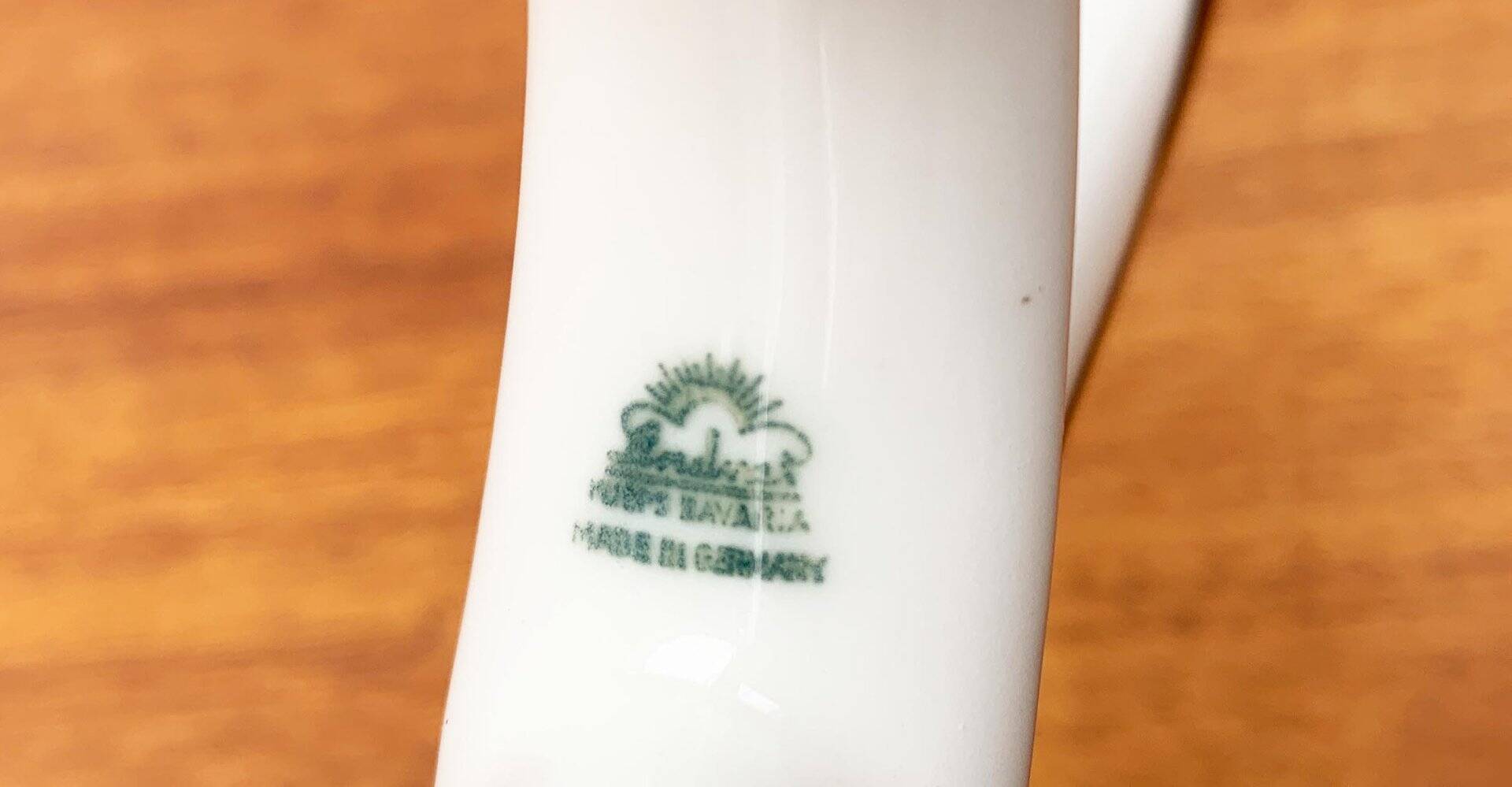 Sculptural porcelain vase from mid-century Germany by Lindner.