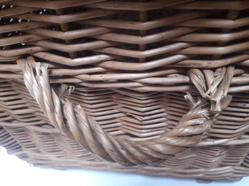Wicker trunk L75xH53xD48 vintage
