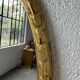 Pair of oval mirrors 1900 gilded stucco