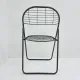 Niels Gammelgaard for Ikea grey wire metal folding chair, 1970s