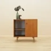 Ash cabinet with sliding doors by Hjørnebo, Danish, 1960s