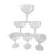 Set of 6 crystal champagne glasses engraved 30s