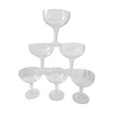 Set of 6 crystal champagne glasses engraved 30s
