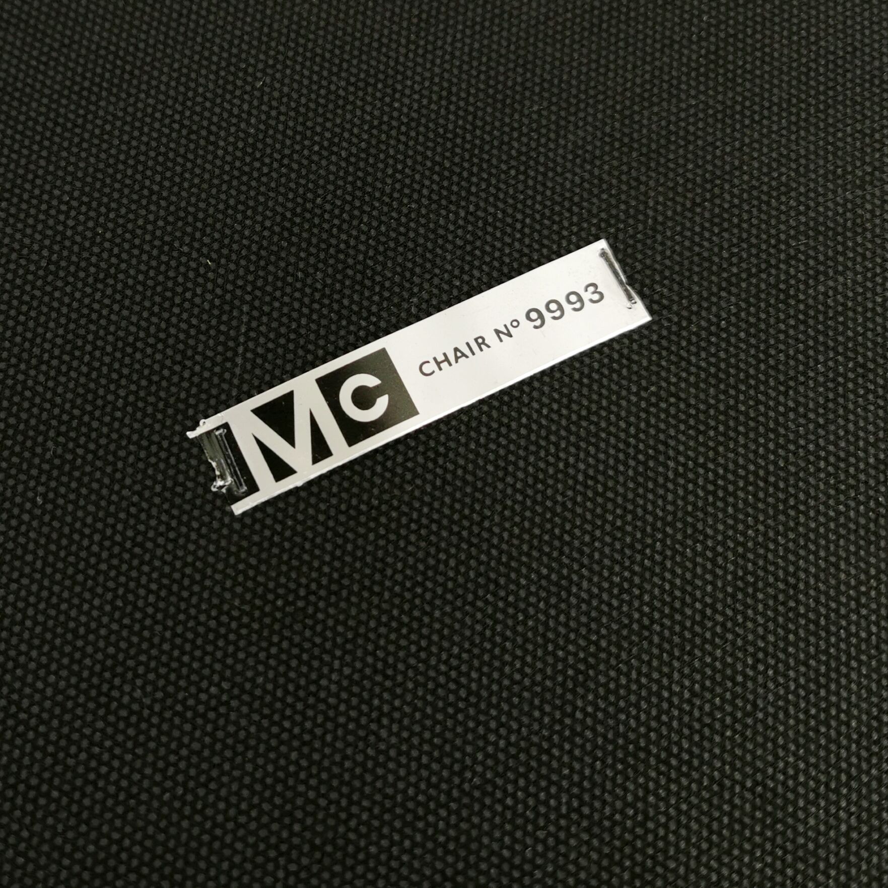 Set of 6 newly upholstered Mcintosh grey herringbone rosewood dining chairs