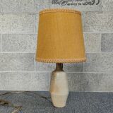 Lampe en céramique grès patinée et jute