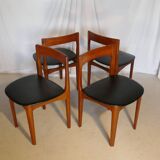 Lot of four scandinavian teak chairs