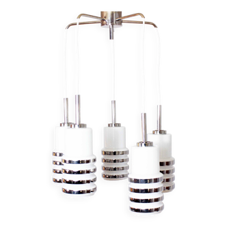 Lustre à suspensions en verre 1970