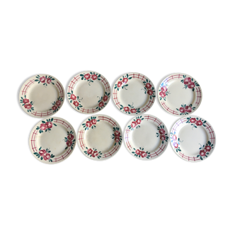 Digoin Sarreguemines plate plates in earthenware service Beauséjour
