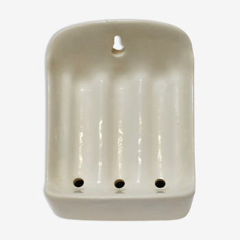 Wall-mounted ceramic soap holder