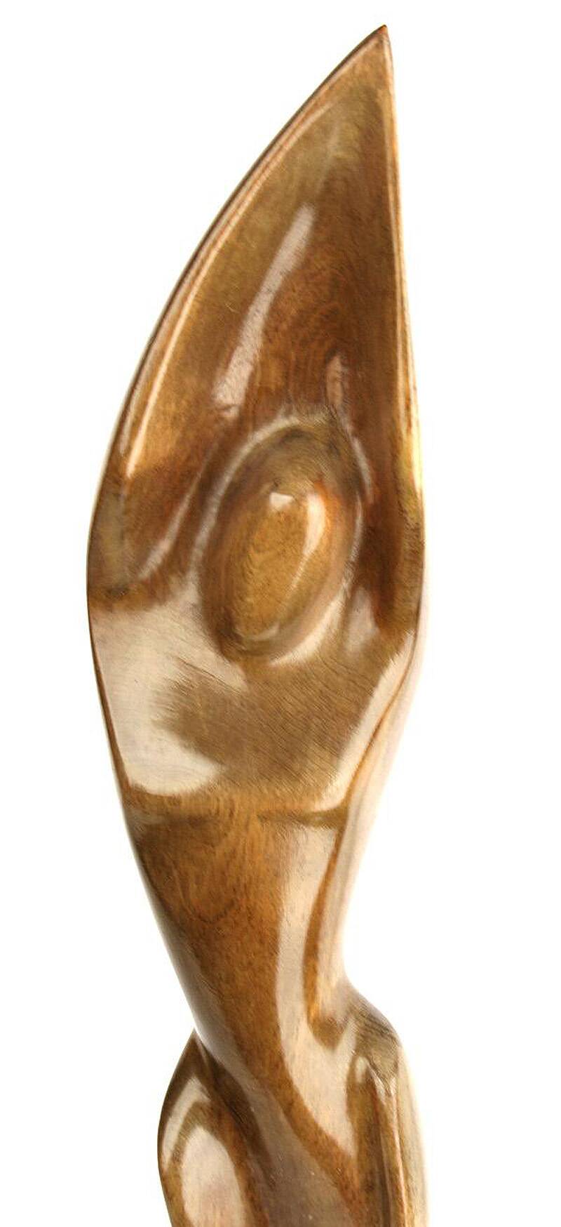 Pair of Large Vintage Teak Sculptures, 1950s