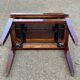 Tabouret de piano cannée en acajou