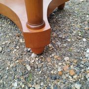 Antique Empire style pedestal table with marble top