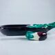 Butter maker and his knife Vallauris Aubergine signed Ferlay vintage 1960