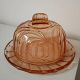 Orange glass bell and its top