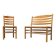 Scandinavian bench and chair set made of paper cord and oak from TS.