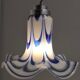 Postmodern blue & white murano glass pendant lamp